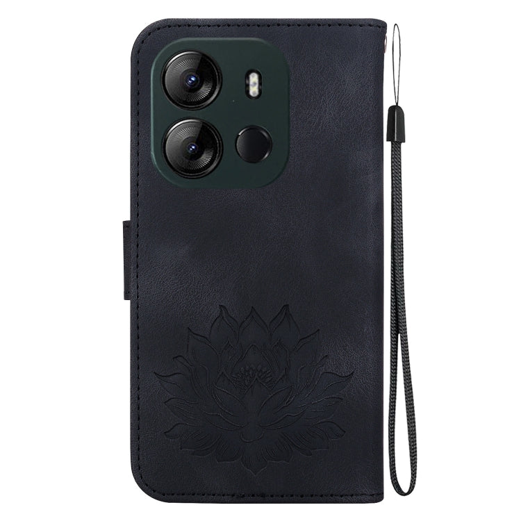 For Tecno Spark Go 2023 / Pop 7 Pro Lotus Embossed Leather Phone Case