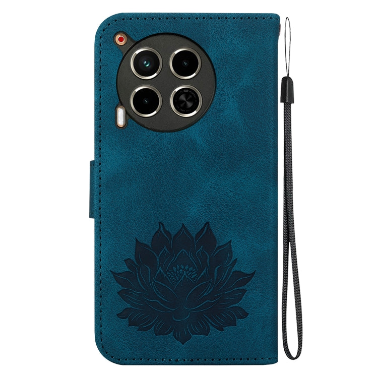 For Tecno Camon 30 4G / 5G Lotus Embossed Leather Phone Case