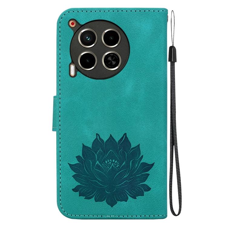 For Tecno Camon 30 4G / 5G Lotus Embossed Leather Phone Case