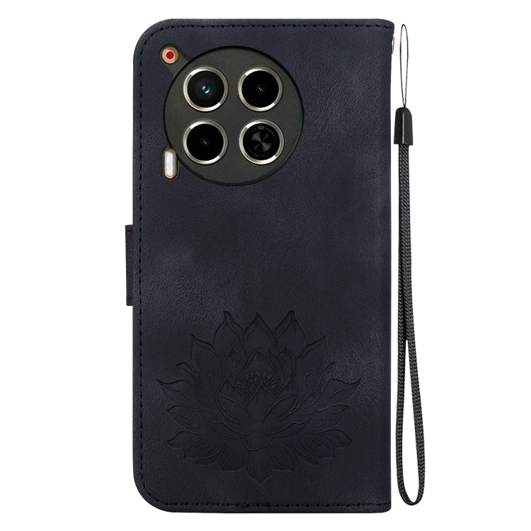 For Tecno Camon 30 4G / 5G Lotus Embossed Leather Phone Case