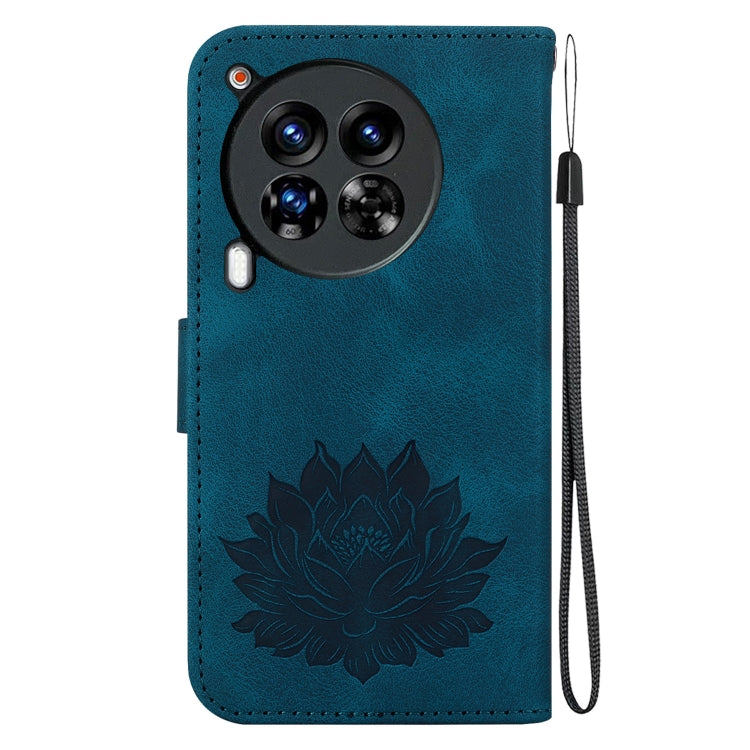 For Tecno Camon 30 Premier 5G Lotus Embossed Leather Phone Case