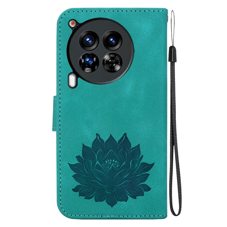For Tecno Camon 30 Premier 5G Lotus Embossed Leather Phone Case