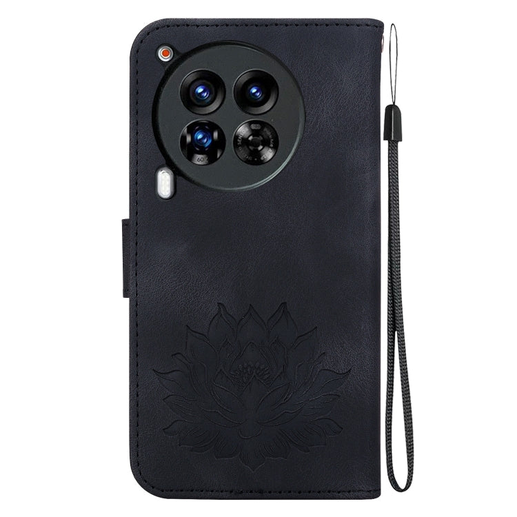 For Tecno Camon 30 Premier 5G Lotus Embossed Leather Phone Case
