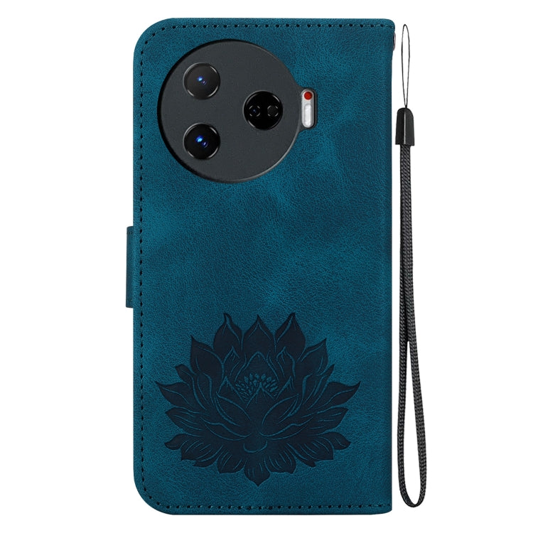 For Tecno Camon 30 Pro Lotus Embossed Leather Phone Case