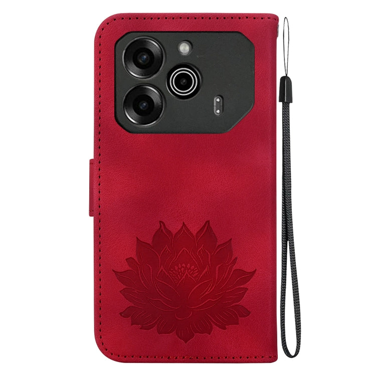 For Tecno Pova 6 / Pova 6 Pro Lotus Embossed Leather Phone Case