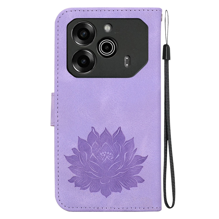 For Tecno Pova 6 / Pova 6 Pro Lotus Embossed Leather Phone Case