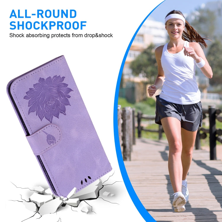 For Tecno Pova 6 / Pova 6 Pro Lotus Embossed Leather Phone Case