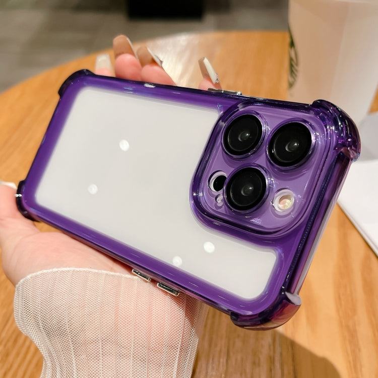 For iPhone 15 Pro Max Clear Acrylic + TPU Shockproof Phone Case