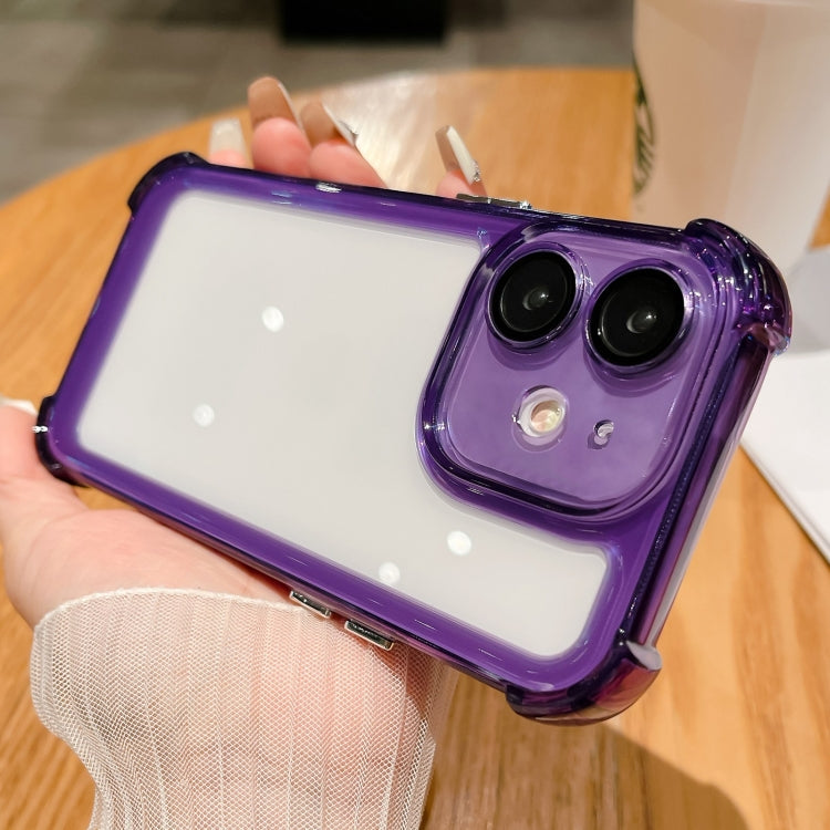 For iPhone 12 Clear Acrylic + TPU Shockproof Phone Case