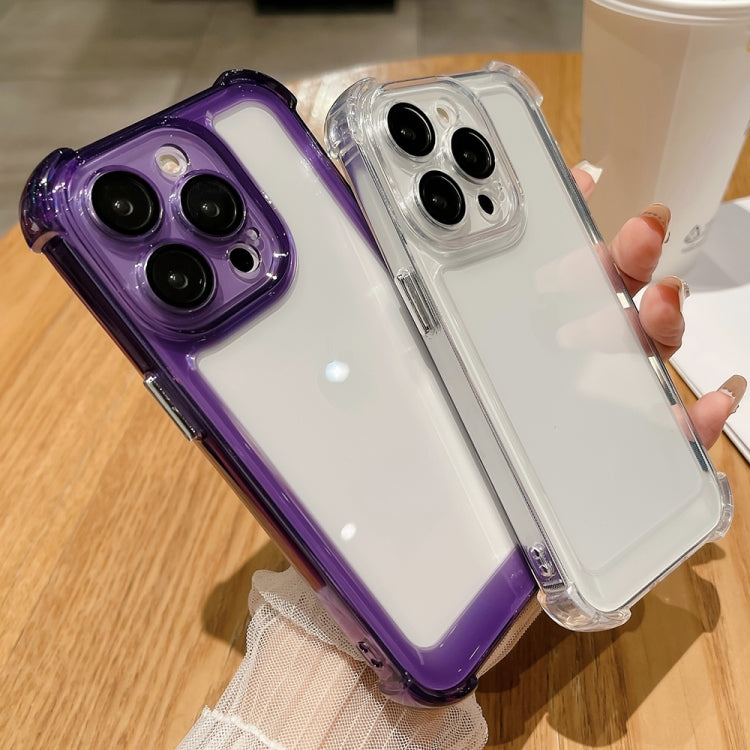 For iPhone 12 Clear Acrylic + TPU Shockproof Phone Case