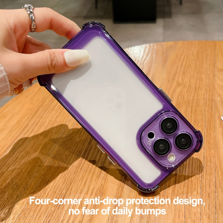For iPhone 15 Pro Clear Acrylic + TPU Shockproof Phone Case