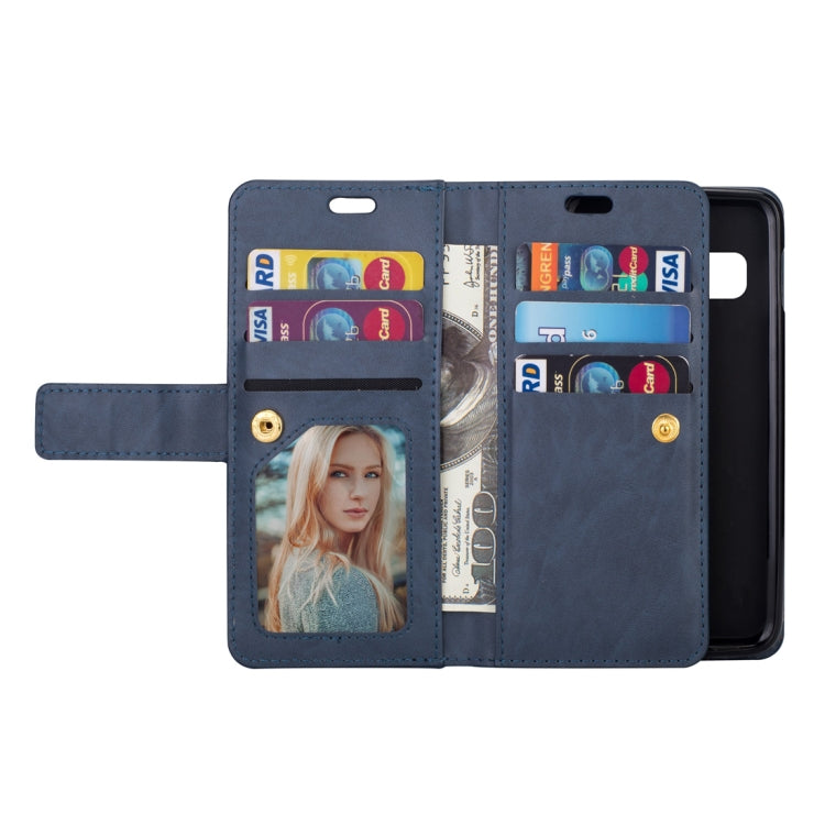 For Samsung Galaxy S10 Multifunctional Zipper Horizontal Flip Leather Case with Holder & Wallet & 9 Card Slots & Lanyard
