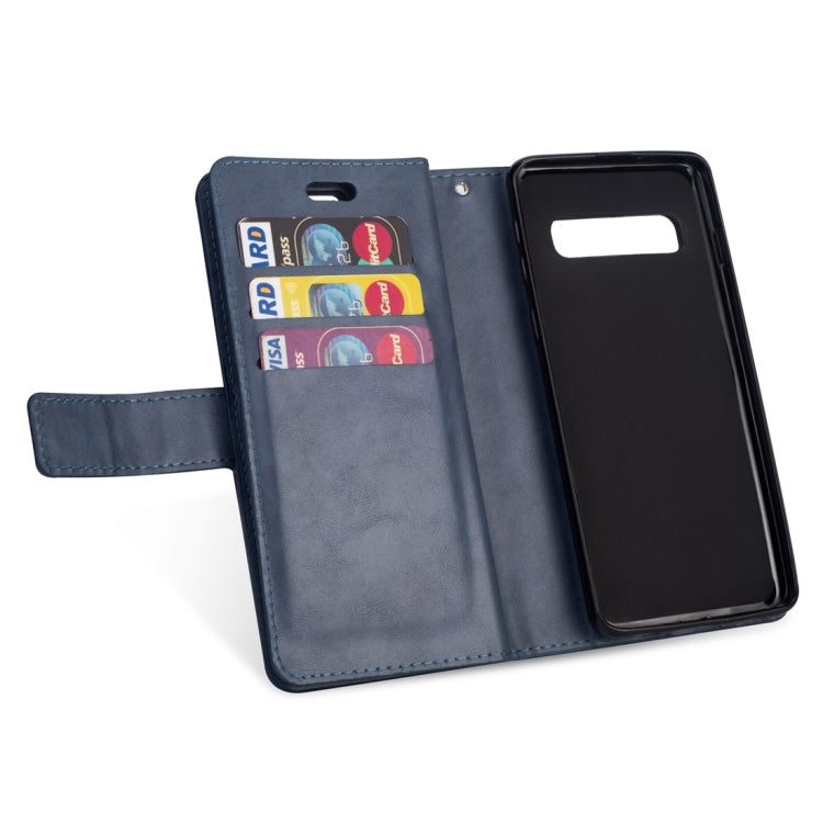 For Samsung Galaxy S10 Multifunctional Zipper Horizontal Flip Leather Case with Holder & Wallet & 9 Card Slots & Lanyard