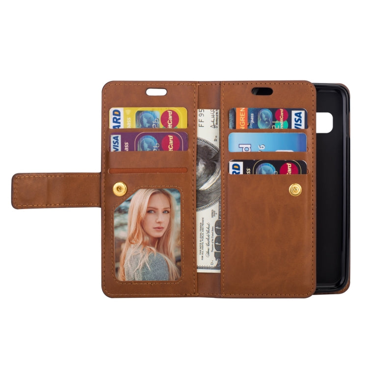 For Samsung Galaxy S10 Multifunctional Zipper Horizontal Flip Leather Case with Holder & Wallet & 9 Card Slots & Lanyard
