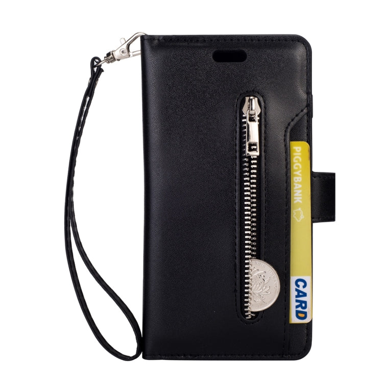 Samsung Galaxy S10+ Multifunctional Zipper Horizontal Flip Leather Case with Holder & Wallet & 9 Card Slots & Lanyard