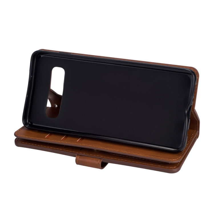 Samsung Galaxy S10+ Multifunctional Zipper Horizontal Flip Leather Case with Holder & Wallet & 9 Card Slots & Lanyard