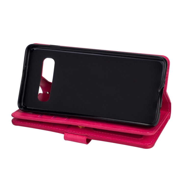 Samsung Galaxy S10+ Multifunctional Zipper Horizontal Flip Leather Case with Holder & Wallet & 9 Card Slots & Lanyard
