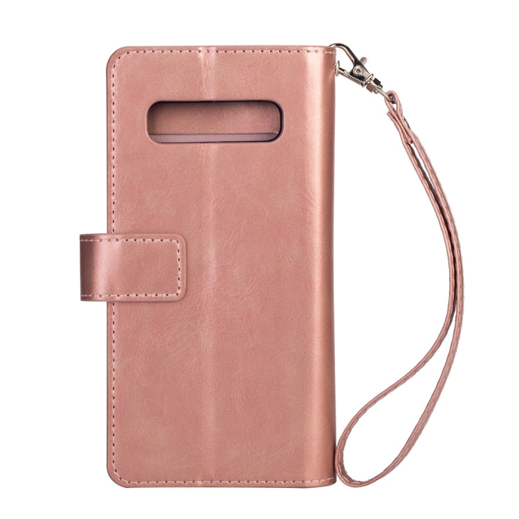 Samsung Galaxy S10+ Multifunctional Zipper Horizontal Flip Leather Case with Holder & Wallet & 9 Card Slots & Lanyard