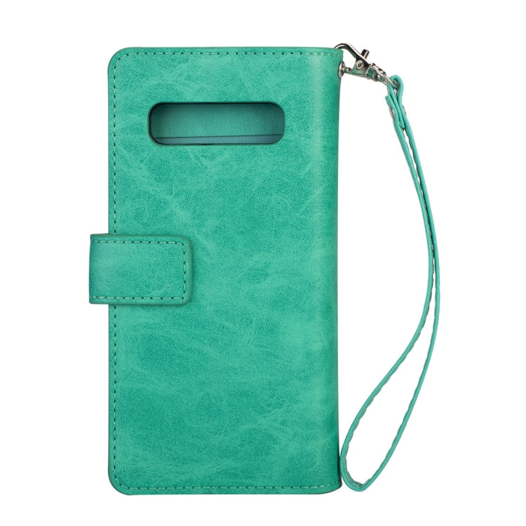 Samsung Galaxy S10+ Multifunctional Zipper Horizontal Flip Leather Case with Holder & Wallet & 9 Card Slots & Lanyard
