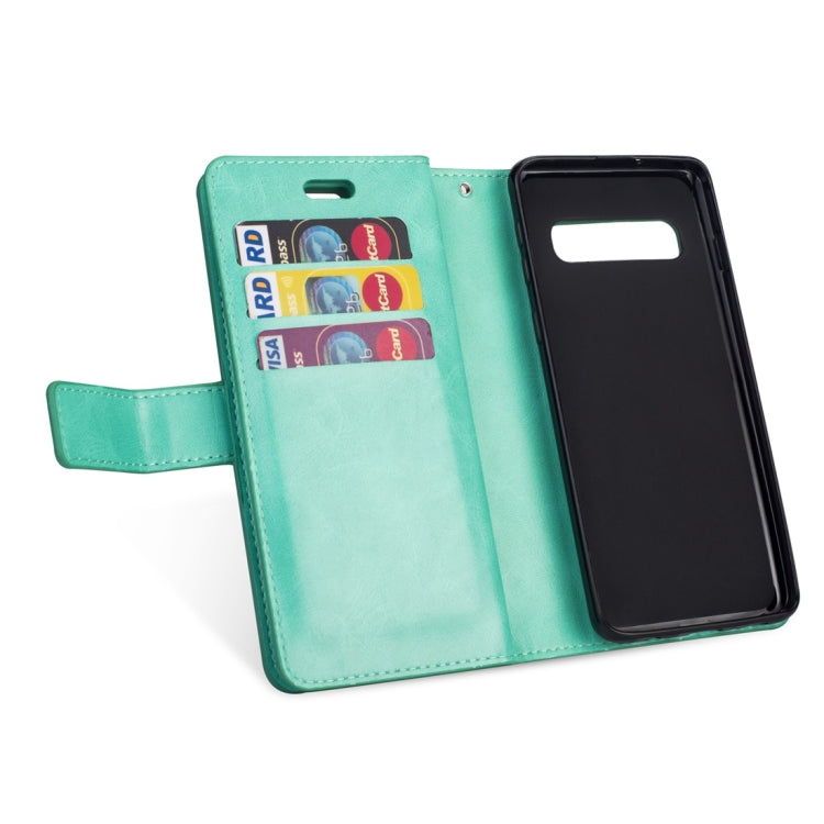 Samsung Galaxy S10+ Multifunctional Zipper Horizontal Flip Leather Case with Holder & Wallet & 9 Card Slots & Lanyard