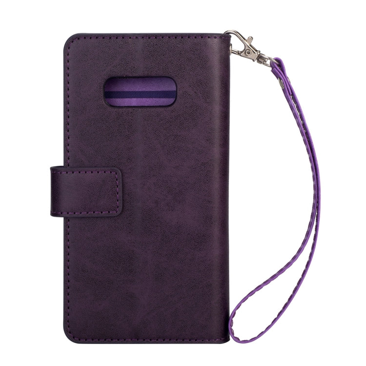 For Samsung Galaxy S10e Multifunctional Zipper Horizontal Flip Leather Case with Holder & Wallet & 9 Card Slots & Lanyard