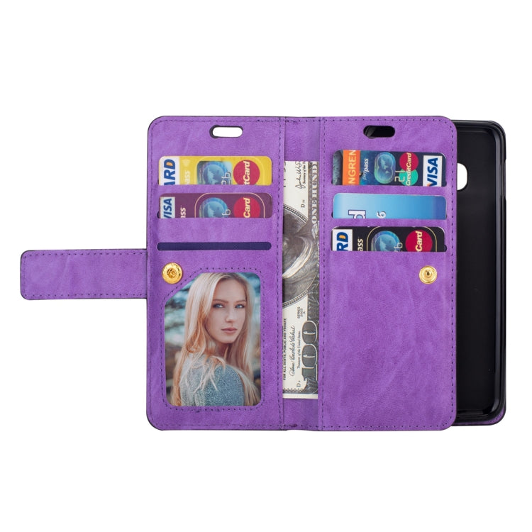 For Samsung Galaxy S10e Multifunctional Zipper Horizontal Flip Leather Case with Holder & Wallet & 9 Card Slots & Lanyard