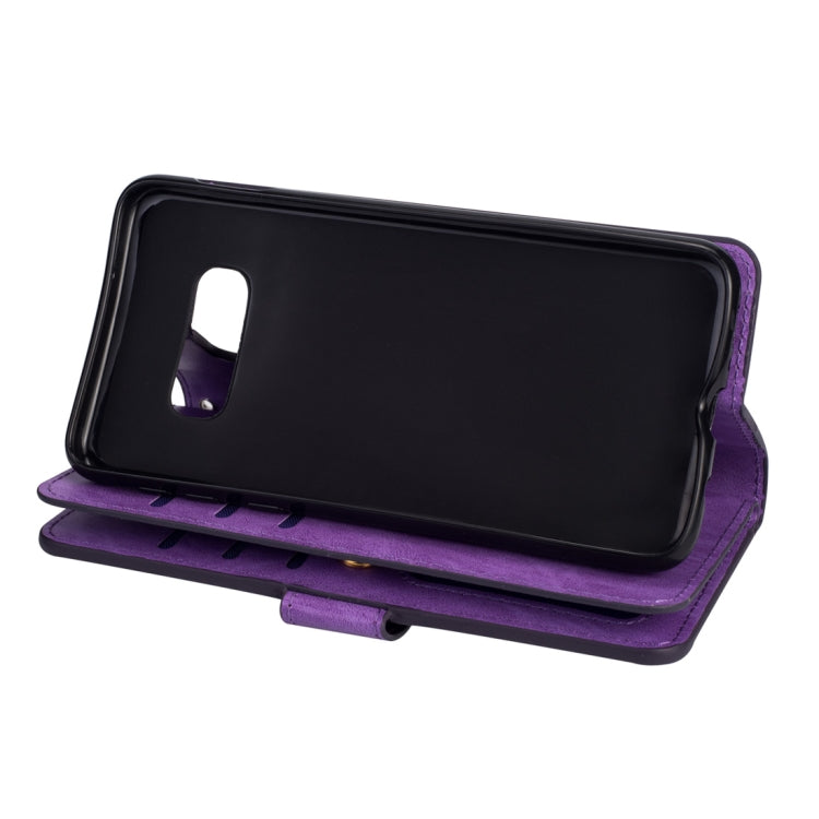 For Samsung Galaxy S10e Multifunctional Zipper Horizontal Flip Leather Case with Holder & Wallet & 9 Card Slots & Lanyard