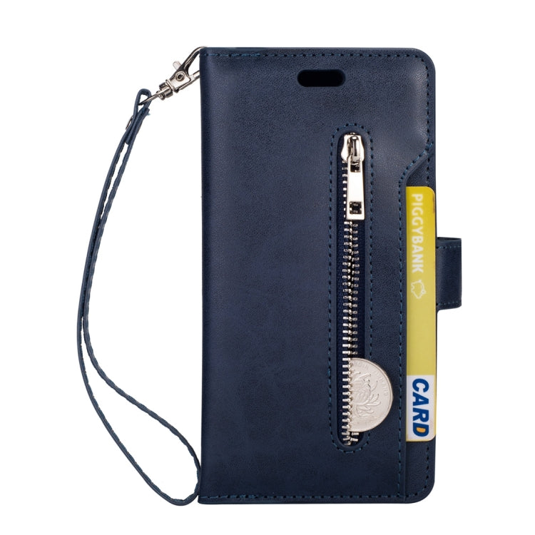 For Samsung Galaxy S10e Multifunctional Zipper Horizontal Flip Leather Case with Holder & Wallet & 9 Card Slots & Lanyard