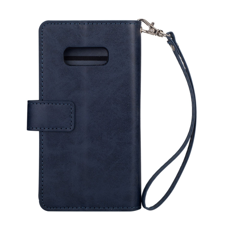 For Samsung Galaxy S10e Multifunctional Zipper Horizontal Flip Leather Case with Holder & Wallet & 9 Card Slots & Lanyard