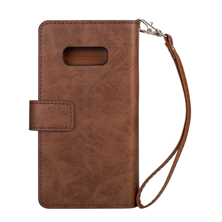 For Samsung Galaxy S10e Multifunctional Zipper Horizontal Flip Leather Case with Holder & Wallet & 9 Card Slots & Lanyard