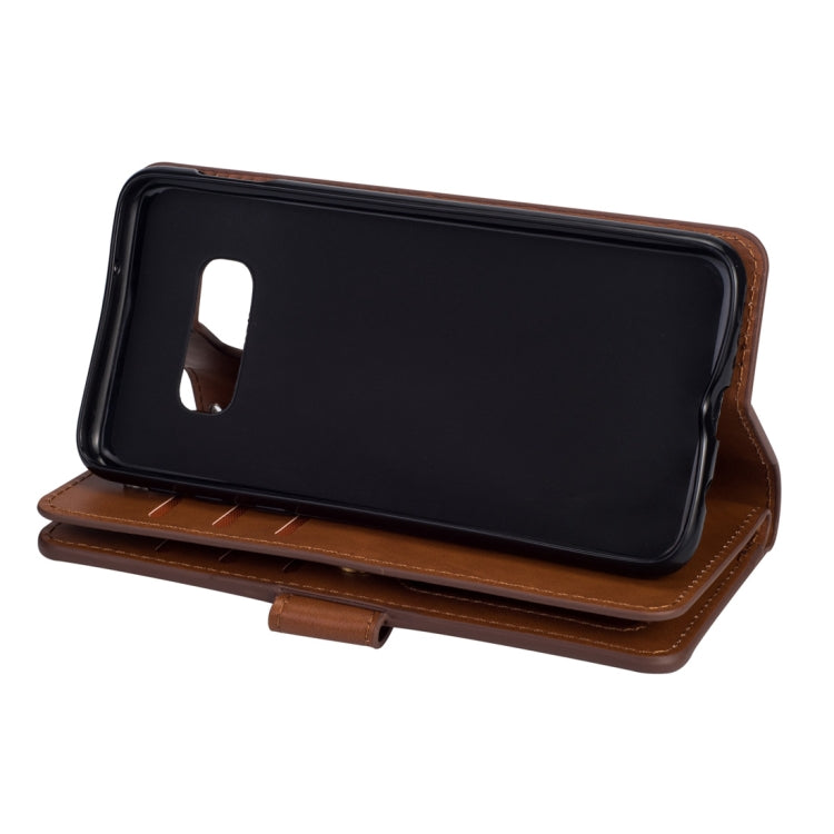 For Samsung Galaxy S10e Multifunctional Zipper Horizontal Flip Leather Case with Holder & Wallet & 9 Card Slots & Lanyard