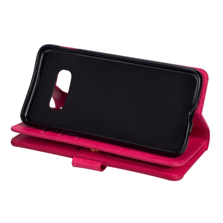 For Samsung Galaxy S10e Multifunctional Zipper Horizontal Flip Leather Case with Holder & Wallet & 9 Card Slots & Lanyard