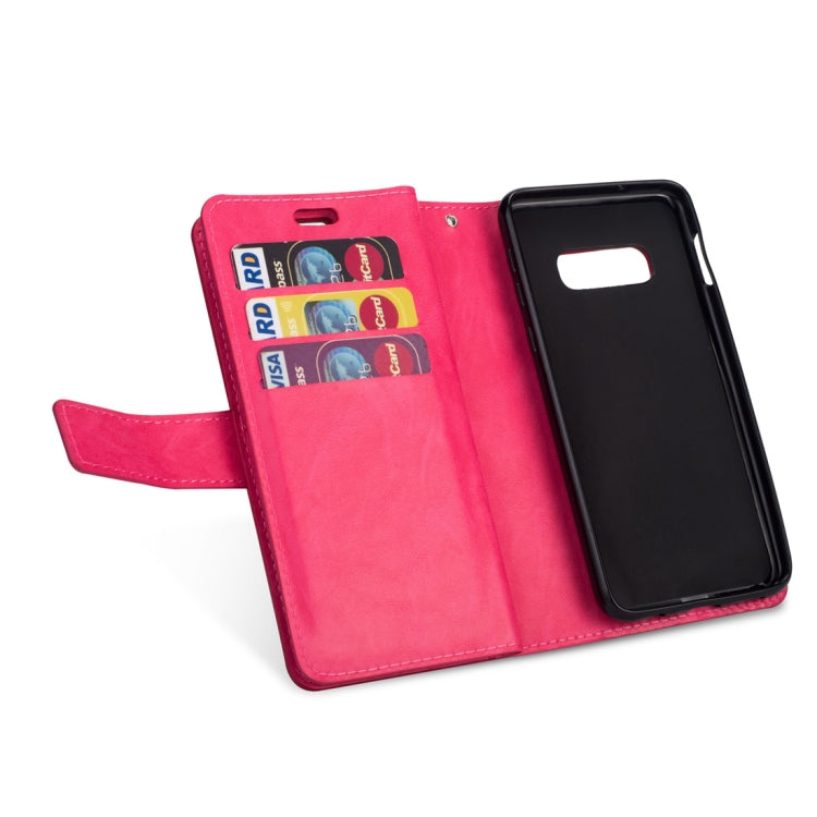 For Samsung Galaxy S10e Multifunctional Zipper Horizontal Flip Leather Case with Holder & Wallet & 9 Card Slots & Lanyard