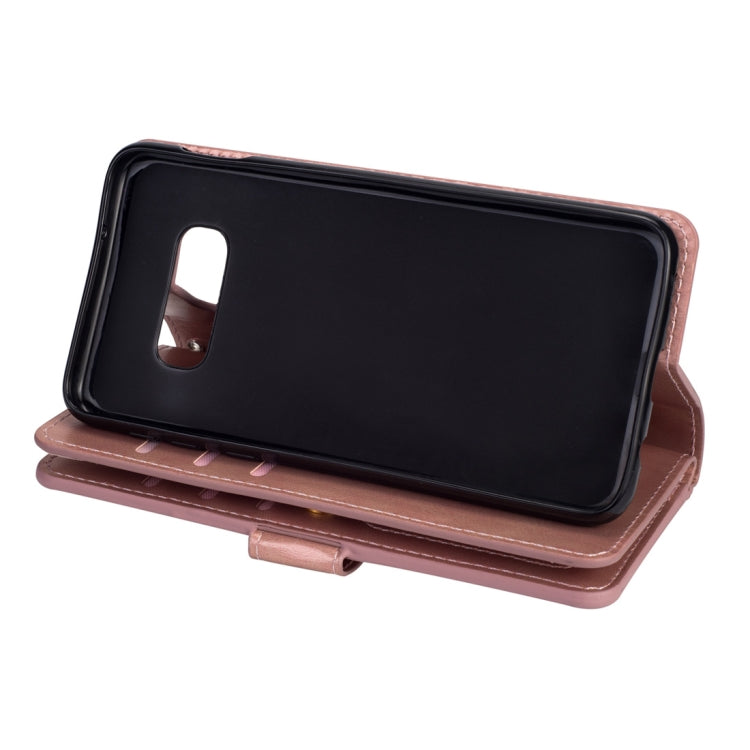For Samsung Galaxy S10e Multifunctional Zipper Horizontal Flip Leather Case with Holder & Wallet & 9 Card Slots & Lanyard