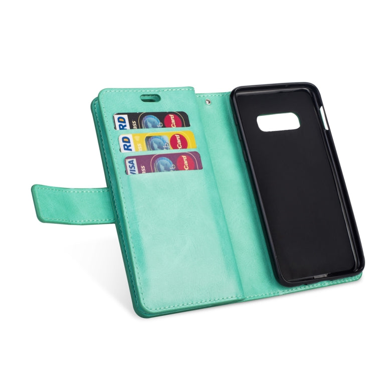 For Samsung Galaxy S10e Multifunctional Zipper Horizontal Flip Leather Case with Holder & Wallet & 9 Card Slots & Lanyard