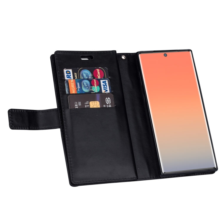 For Samsung Galaxy Note10 Multifunctional Zipper Horizontal Flip Leather Case with Holder & Wallet & 9 Card Slots & Lanyard