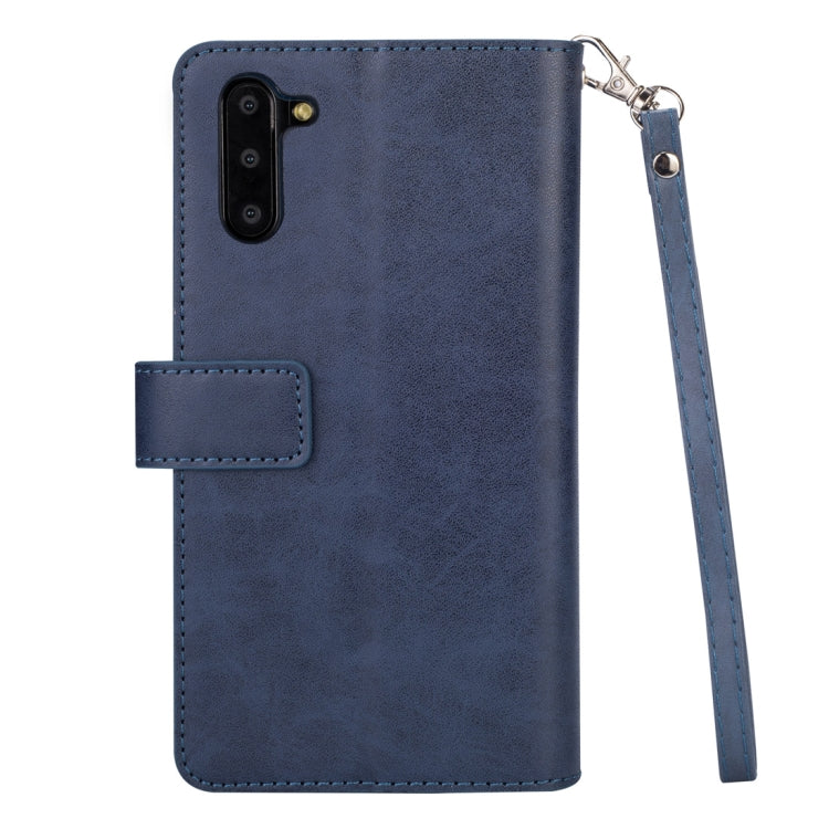 For Samsung Galaxy Note10 Multifunctional Zipper Horizontal Flip Leather Case with Holder & Wallet & 9 Card Slots & Lanyard