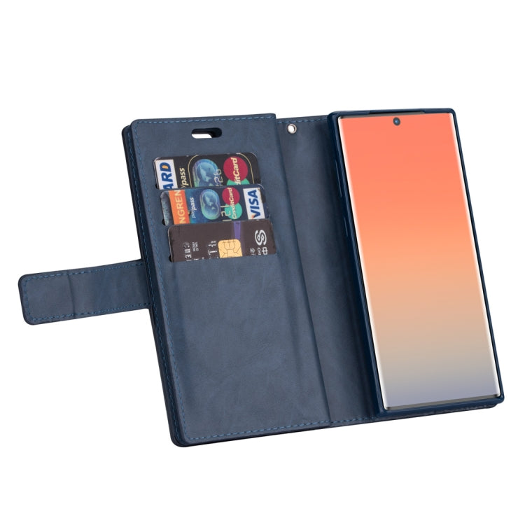 For Samsung Galaxy Note10 Multifunctional Zipper Horizontal Flip Leather Case with Holder & Wallet & 9 Card Slots & Lanyard