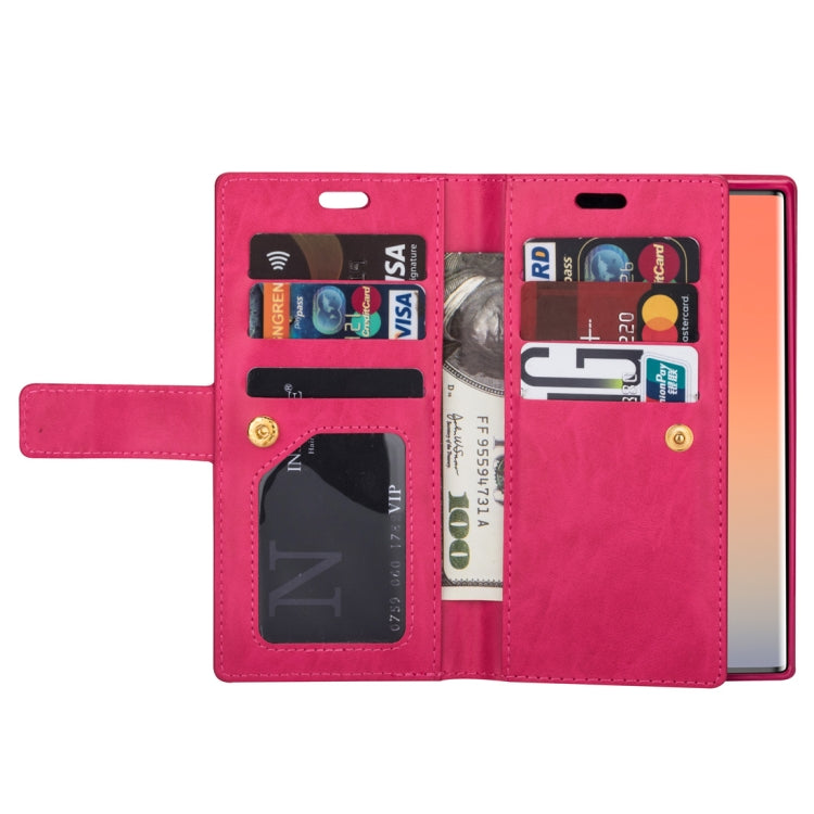 For Samsung Galaxy Note10 Multifunctional Zipper Horizontal Flip Leather Case with Holder & Wallet & 9 Card Slots & Lanyard