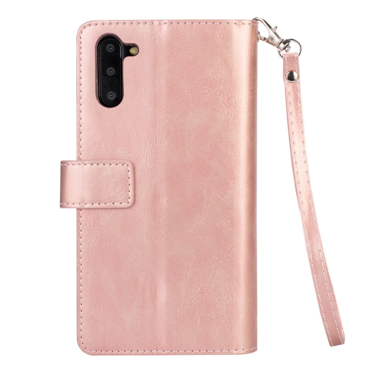 For Samsung Galaxy Note10 Multifunctional Zipper Horizontal Flip Leather Case with Holder & Wallet & 9 Card Slots & Lanyard