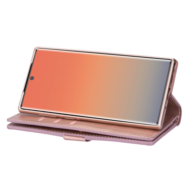 For Samsung Galaxy Note10 Multifunctional Zipper Horizontal Flip Leather Case with Holder & Wallet & 9 Card Slots & Lanyard