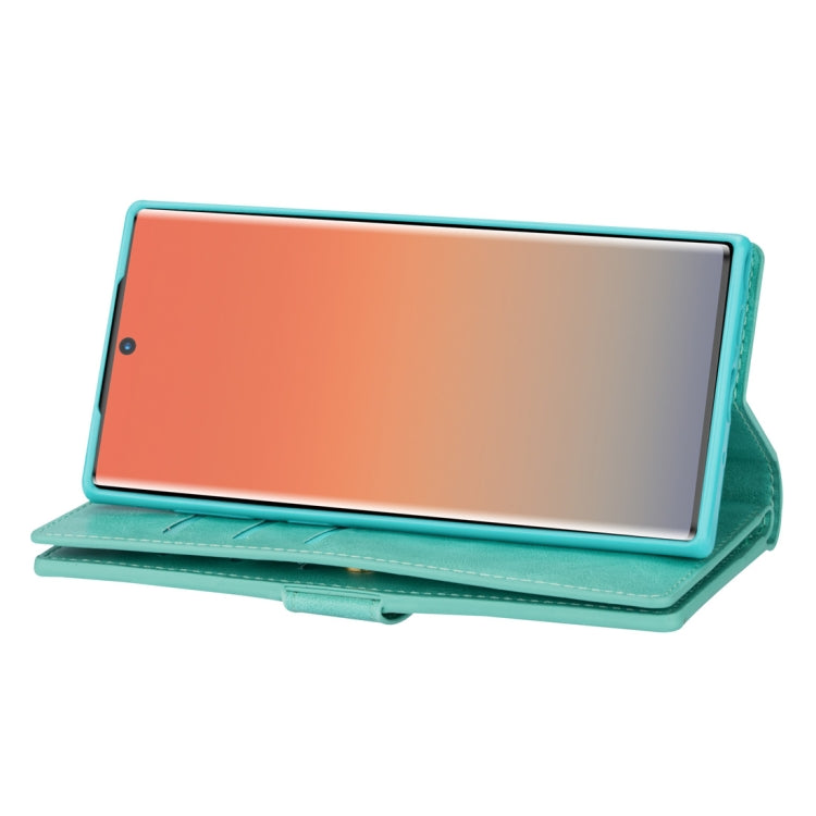 For Samsung Galaxy Note10 Multifunctional Zipper Horizontal Flip Leather Case with Holder & Wallet & 9 Card Slots & Lanyard