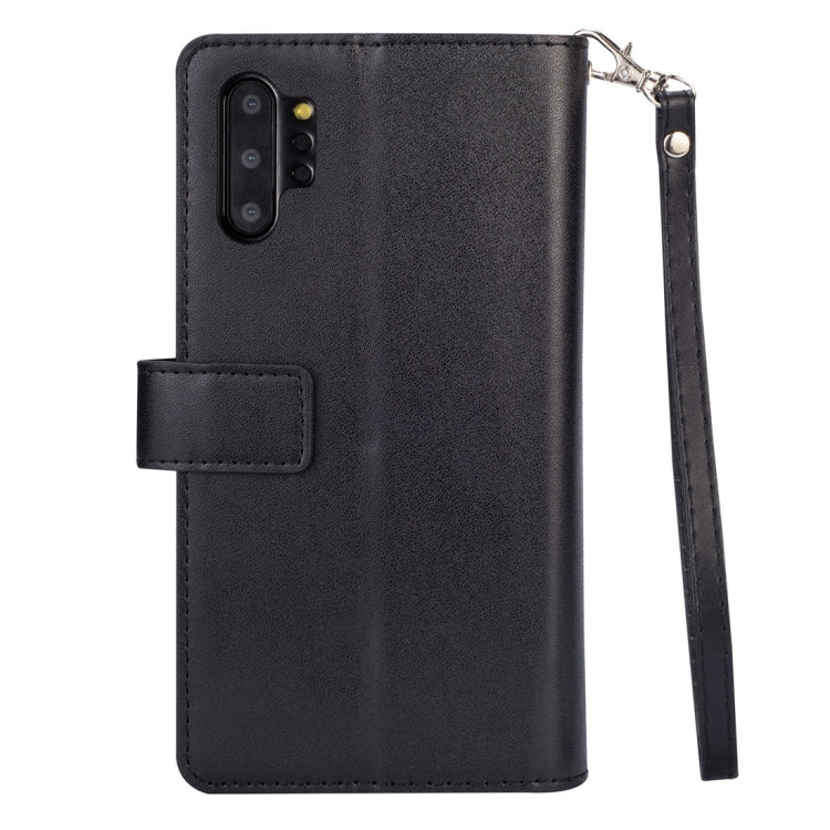 For Samsung Galaxy Note10+ Multifunctional Zipper Horizontal Flip Leather Case with Holder & Wallet & 9 Card Slots & Lanyard