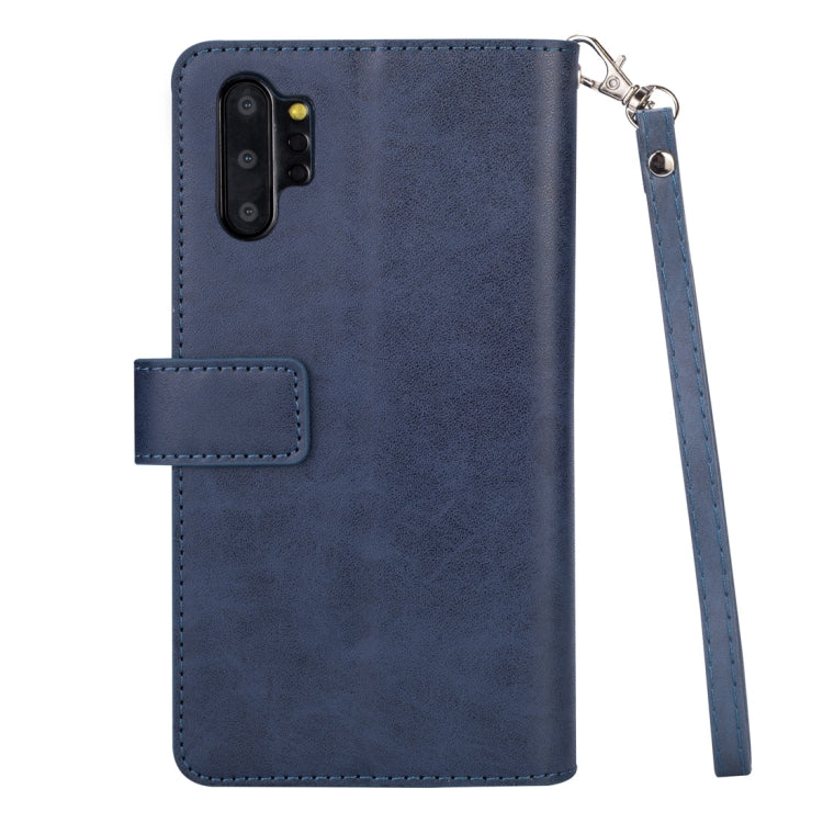 For Samsung Galaxy Note10+ Multifunctional Zipper Horizontal Flip Leather Case with Holder & Wallet & 9 Card Slots & Lanyard