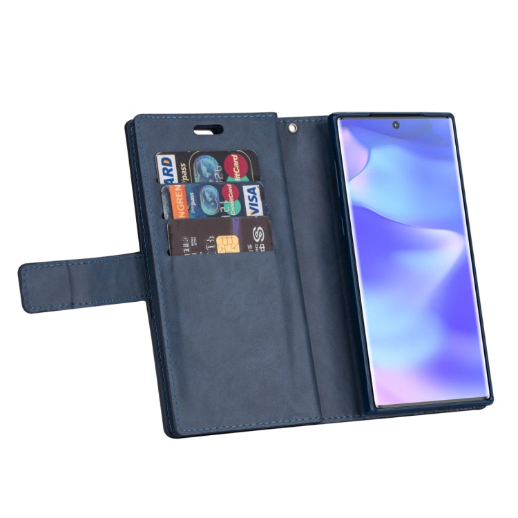 For Samsung Galaxy Note10+ Multifunctional Zipper Horizontal Flip Leather Case with Holder & Wallet & 9 Card Slots & Lanyard