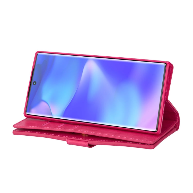 For Samsung Galaxy Note10+ Multifunctional Zipper Horizontal Flip Leather Case with Holder & Wallet & 9 Card Slots & Lanyard