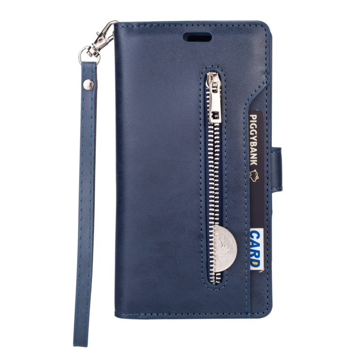 For Samsung Galaxy A20s Multifunctional Zipper Horizontal Flip Leather Case with Holder & Wallet & 9 Card Slots & Lanyard