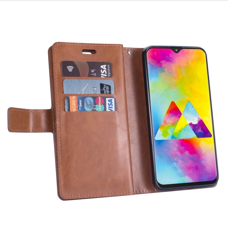 For Samsung Galaxy A20s Multifunctional Zipper Horizontal Flip Leather Case with Holder & Wallet & 9 Card Slots & Lanyard