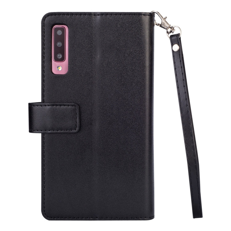 For Samsung Galaxy A70 Multifunctional Zipper Horizontal Flip Leather Case with Holder & Wallet & 9 Card Slots & Lanyard