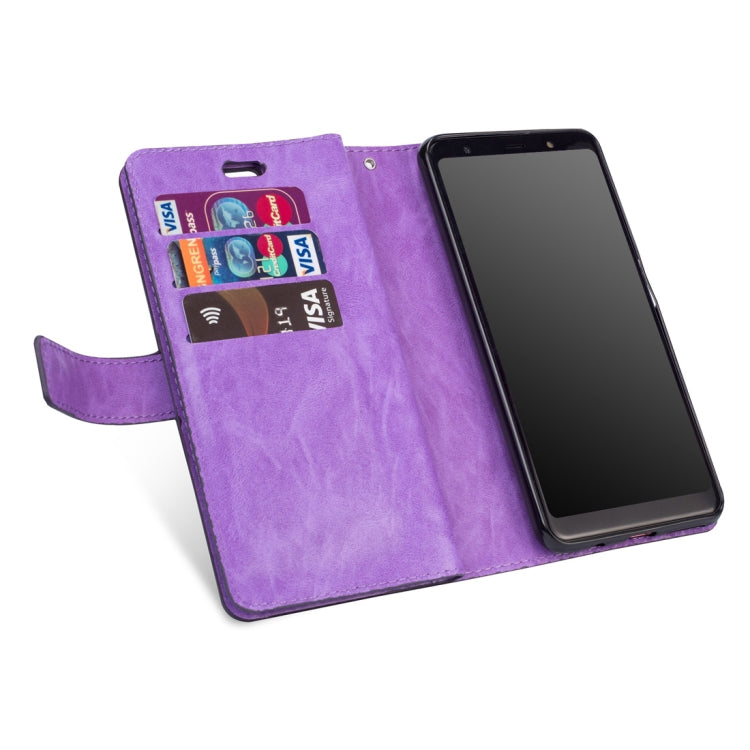 For Samsung Galaxy A70 Multifunctional Zipper Horizontal Flip Leather Case with Holder & Wallet & 9 Card Slots & Lanyard
